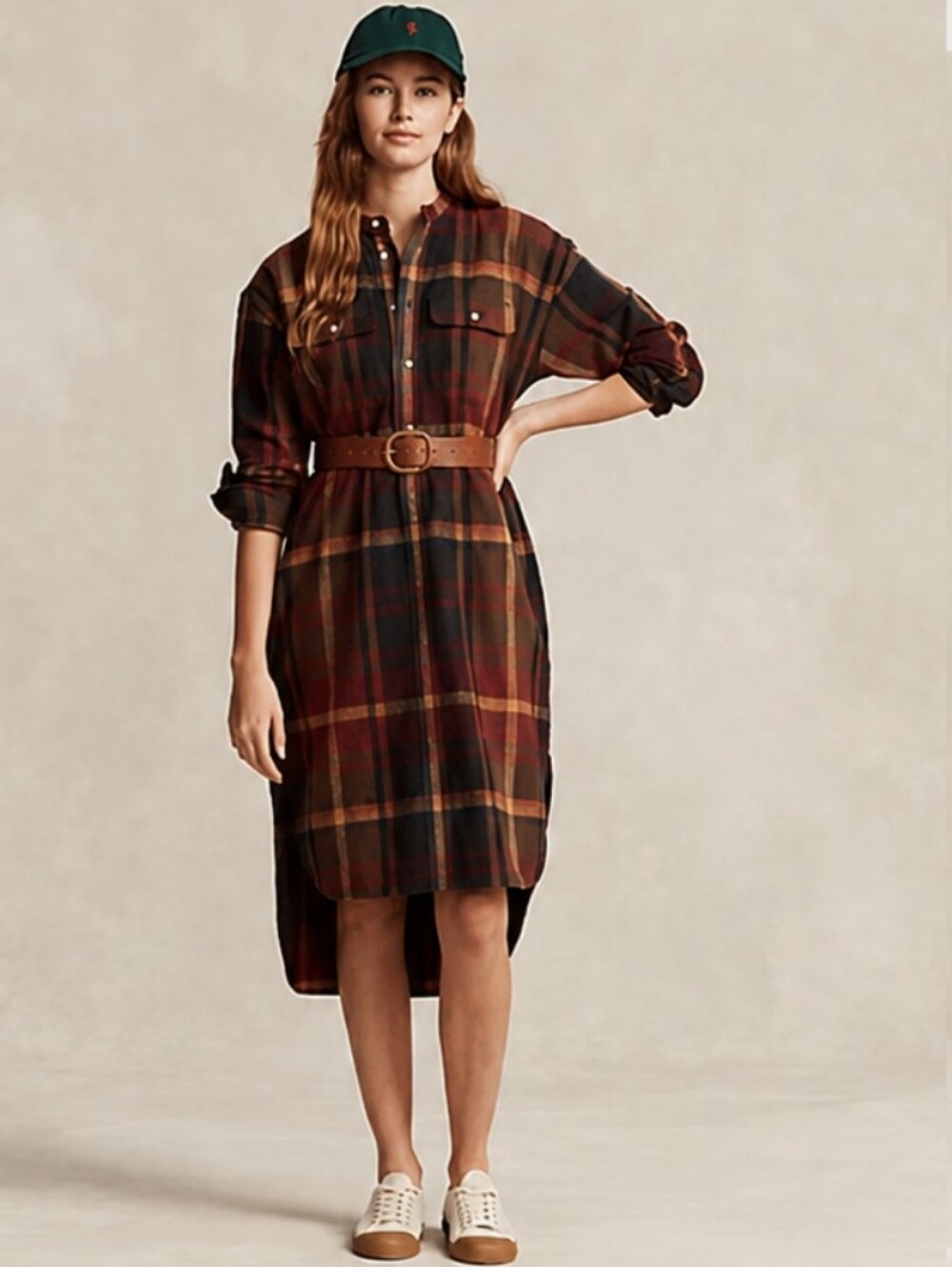Polo by Ralph Lauren Plaid Flannel Twill Shirt  Dress Size 8